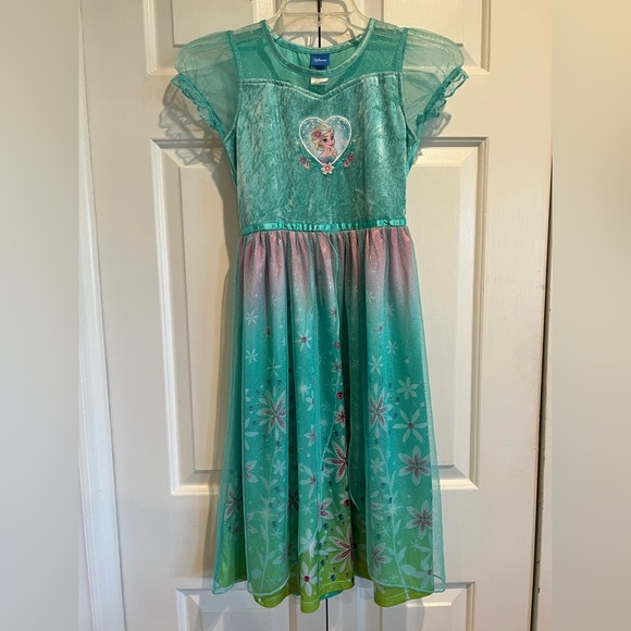 Disney Pajamas Disneys Frozen Fever Elsa Dress Up Nightgown Poshmark